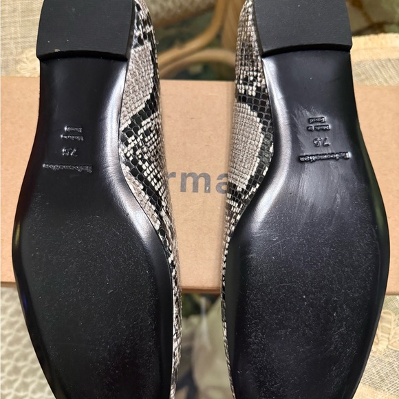 Reformation Inez Snakeskin Square Toe Ballet Flat - Picture 8 of 9